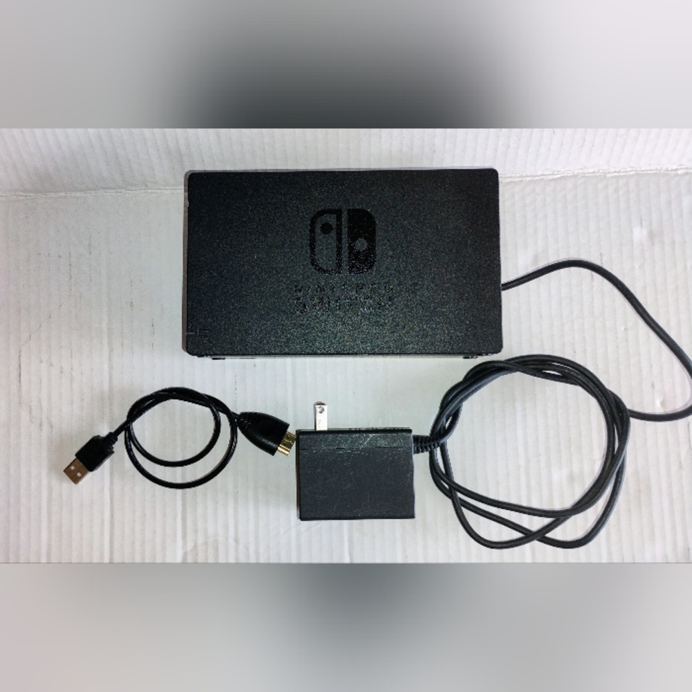 Nintendo switch dock with power cord and HDMI USB cable